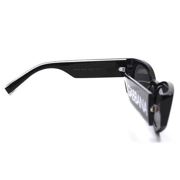 DOLCE&GABBANA DG6186 501/87 BLACK DARK GREY LENS AUTHENTIC SUNGLASSES - Picture 13 of 16